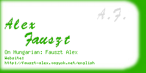 alex fauszt business card